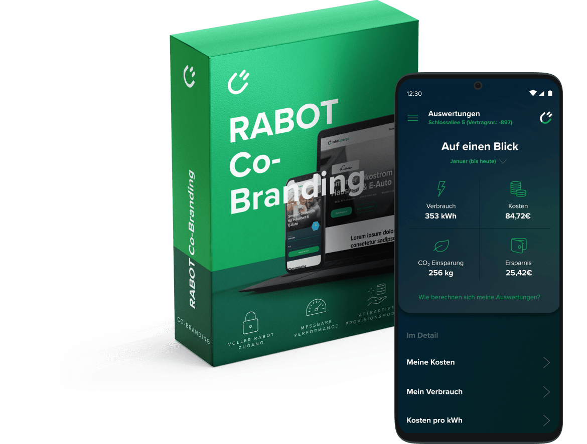 Rabot Charge Branding Paket für B2B Strom und die App